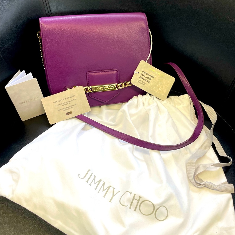 Jimmy Choo Shadow NEW Purple Crossbody